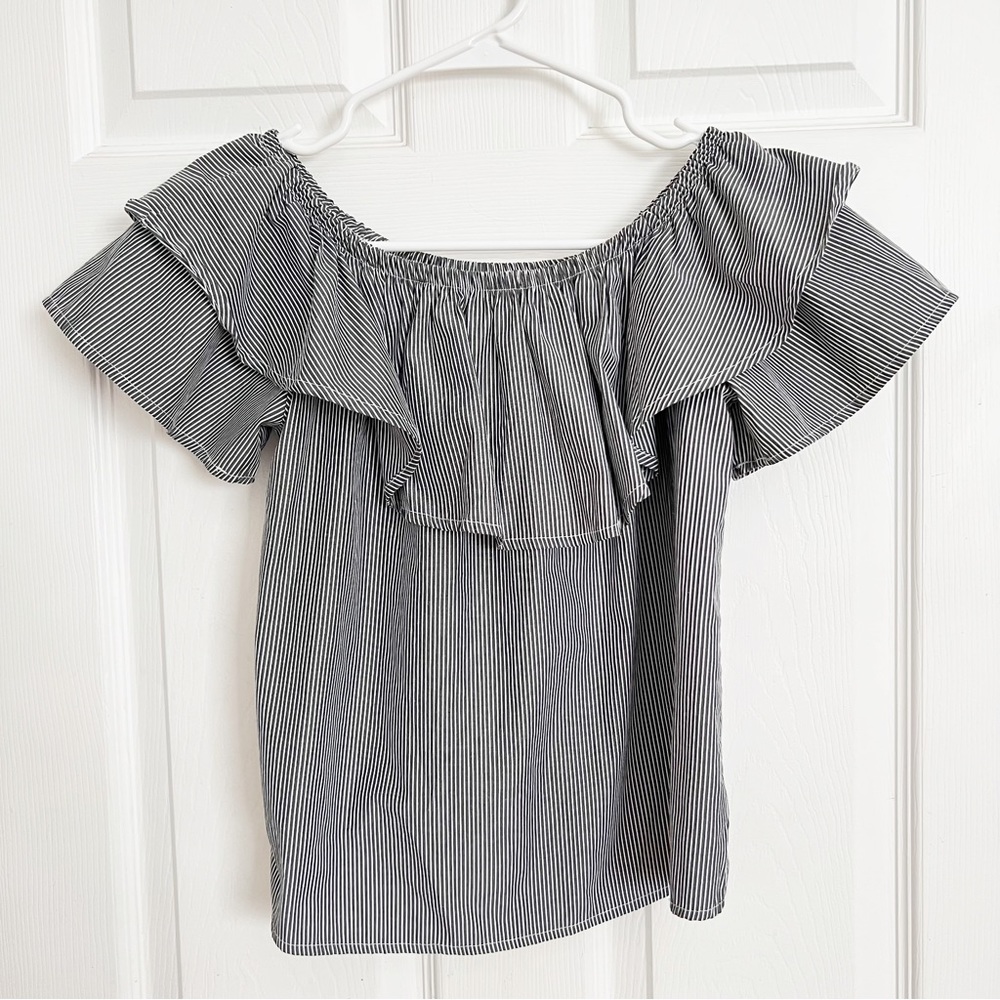 Anthropologie | Potter's Pot Off The Shoulder Ruffle Top